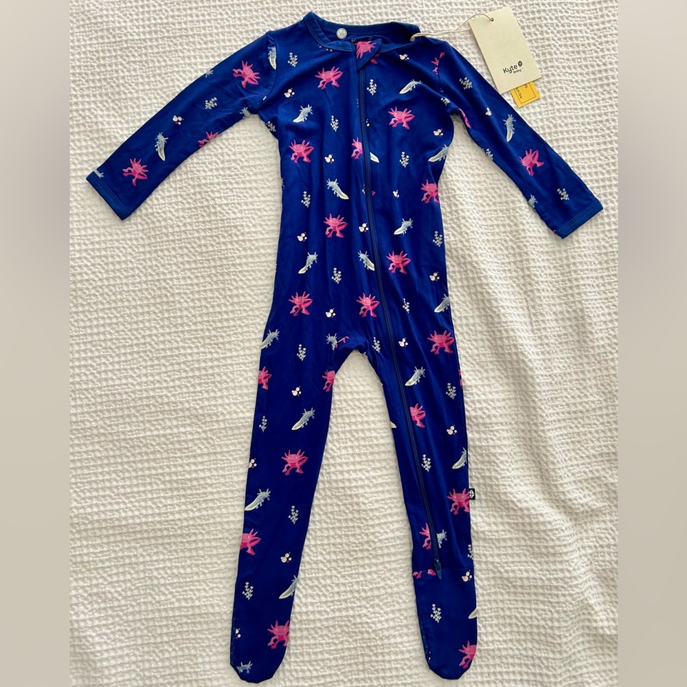 SOLD!! Kyte BABY Footed Pajamas  - Axolotls print